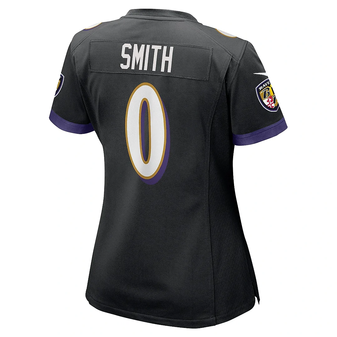 Zennovawear Women's Baltimore Ravens Roquan Smith Black Team Game Jersey