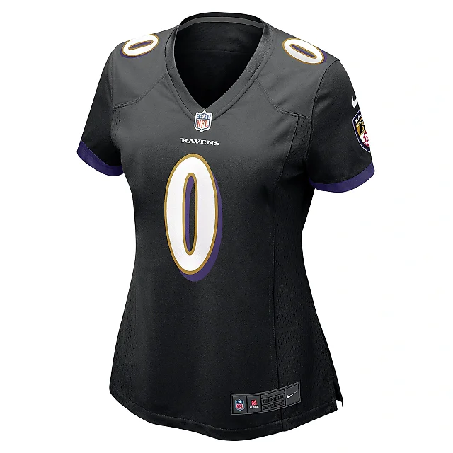 Zennovawear Women's Baltimore Ravens Roquan Smith Black Team Game Jersey