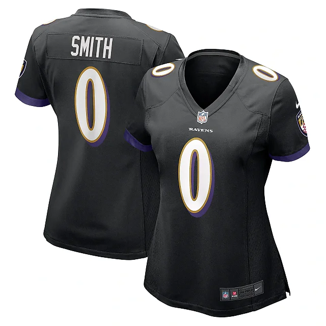 Zennovawear Women's Baltimore Ravens Roquan Smith Black Team Game Jersey
