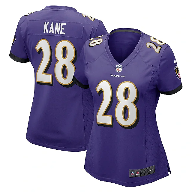 Zennovawear Women's Baltimore Ravens Sanoussi Kane Purple Game Jersey