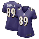 Zennovawear Women's Baltimore Ravens Steve Smith Sr. Purple Retired Player Game Jersey