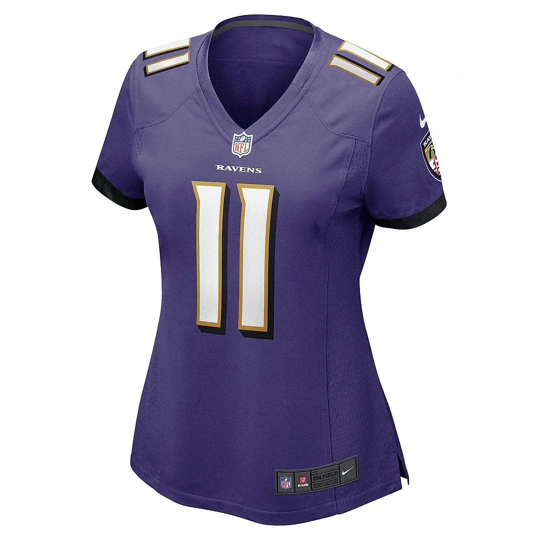 Zennovawear Women's Baltimore Ravens Stout Purple Player Game Jersey