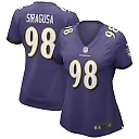 Zennovawear Women's Baltimore Ravens Tony Siragusa Purple Game Retired Player Jersey