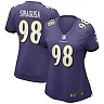 Zennovawear Women's Baltimore Ravens Tony Siragusa Purple Game Retired Player Jersey