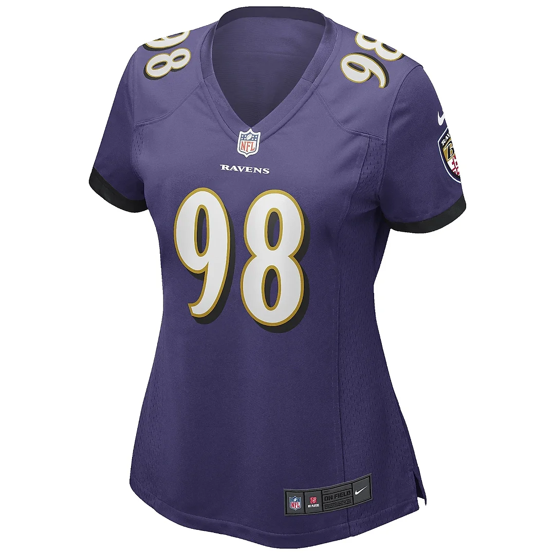 Zennovawear Women's Baltimore Ravens Tony Siragusa Purple Game Retired Player Jersey