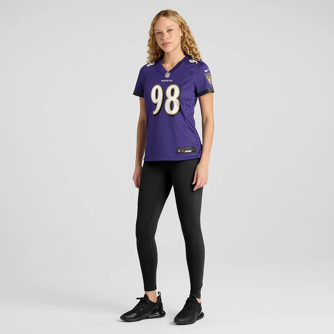 Zennovawear Women's Baltimore Ravens Travis Jones Purple Player Game Jersey