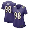 Zennovawear Women's Baltimore Ravens Travis Jones Purple Player Game Jersey