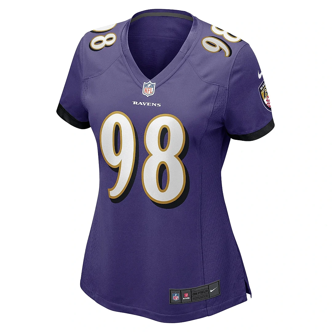 Zennovawear Women's Baltimore Ravens Travis Jones Purple Player Game Jersey