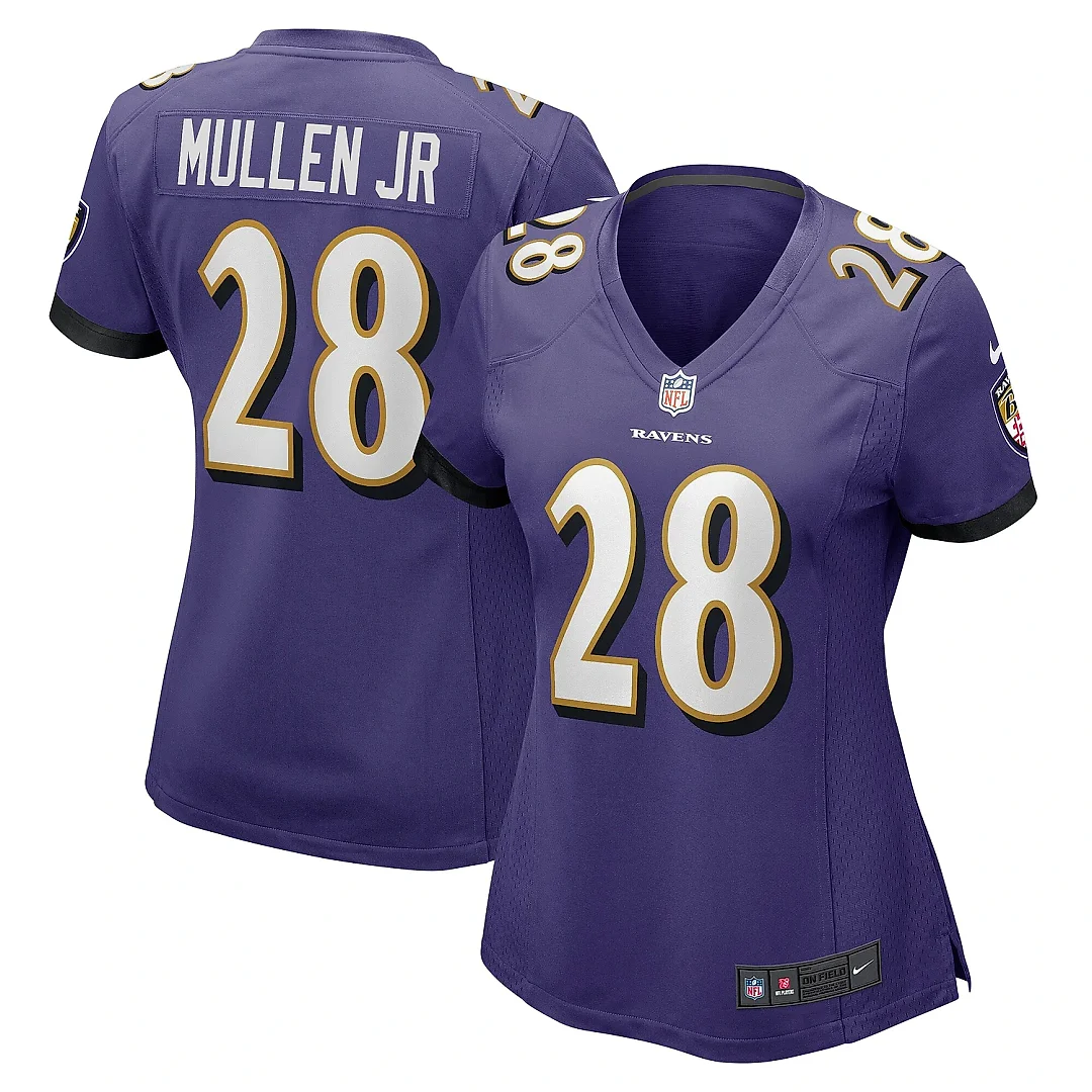 Zennovawear Women's Baltimore Ravens Trayvon Mullen Jr. Purple Team Game Jersey