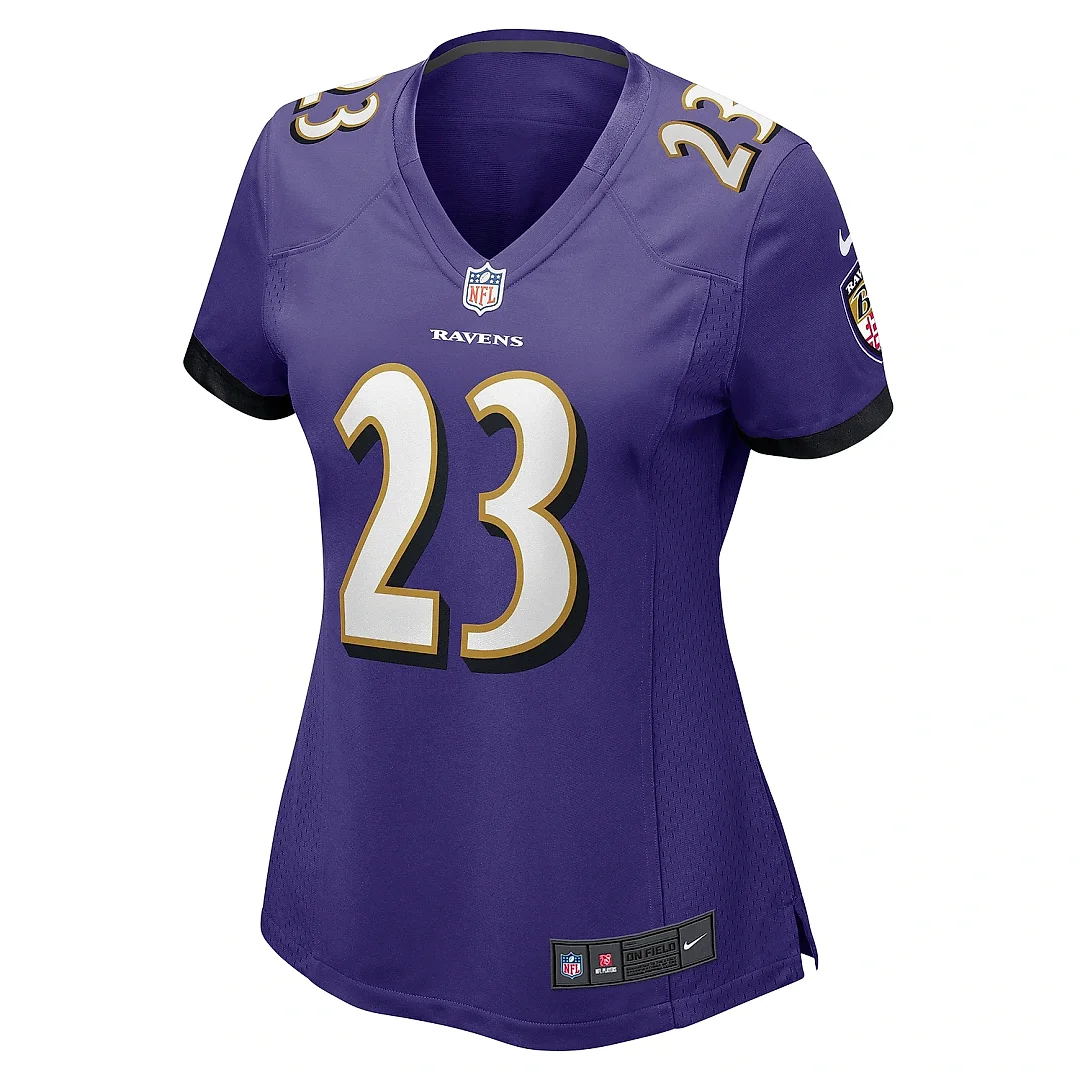 Zennovawear Women's Baltimore Ravens Trenton Simpson Purple Game Jersey