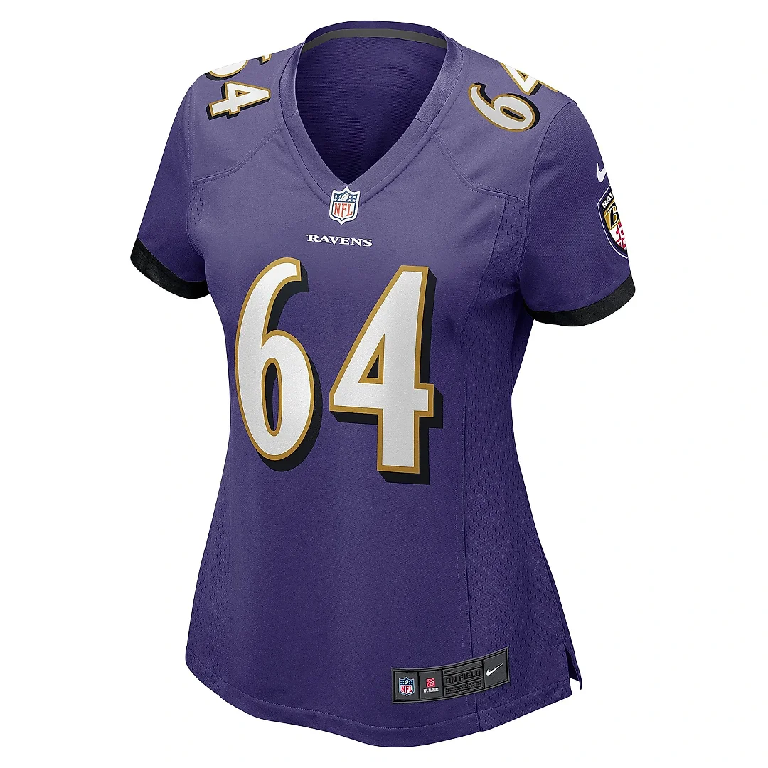 Zennovawear Women's Baltimore Ravens Tyler Linderbaum Purple Player Game Jersey