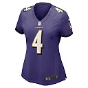 Zennovawear Women's Baltimore Ravens Zay Flowers Purple Team Game Jersey