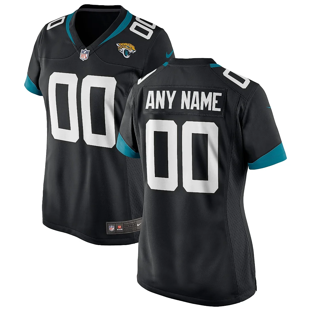 Zennovawear Women's Black Jacksonville Jaguars Custom Jersey