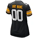 Zennovawear Women's Black Pittsburgh Steelers Alternate Custom Game Jersey
