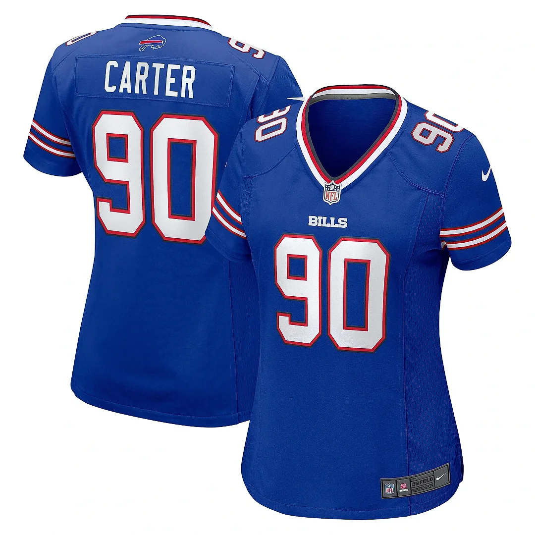 Zennovawear Women's Buffalo Bills DeWayne Carter Royal Game Jersey