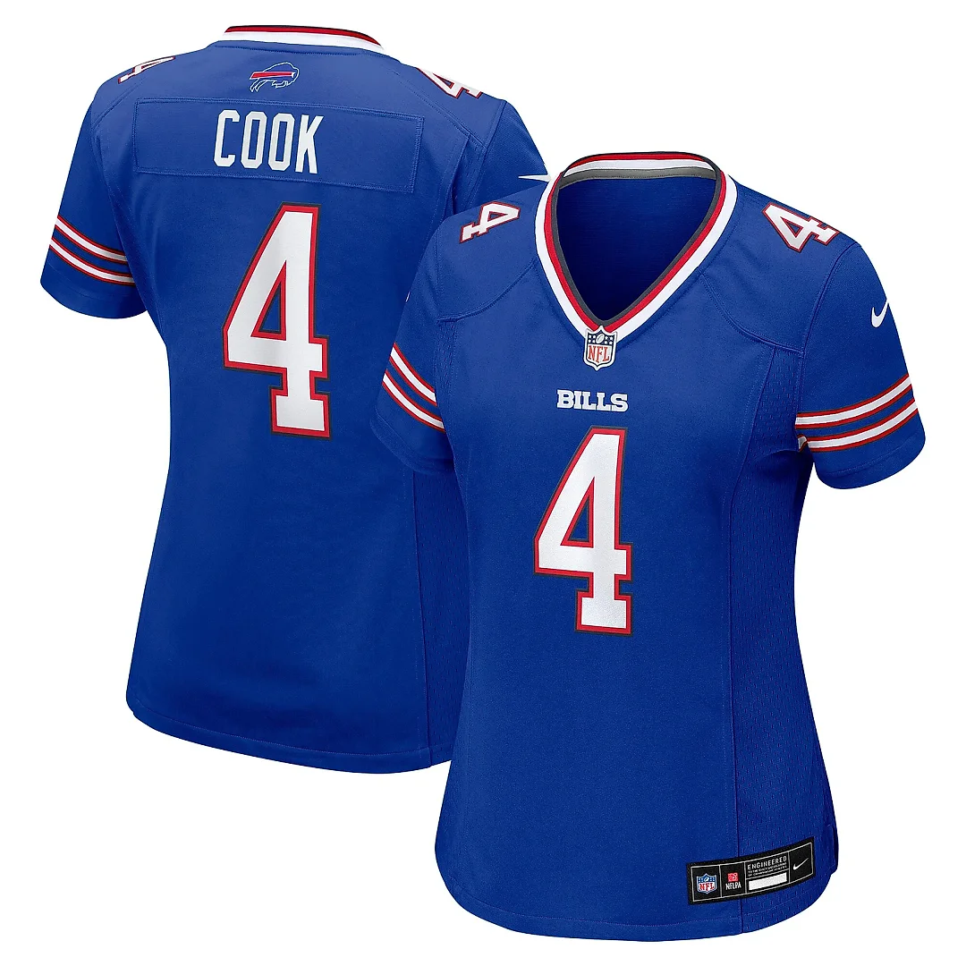 Zennovawear Women's Buffalo Bills James Cook Royal Game Player Jersey