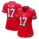 Zennovawear Women's Buffalo Bills Josh Allen Red Player Jersey