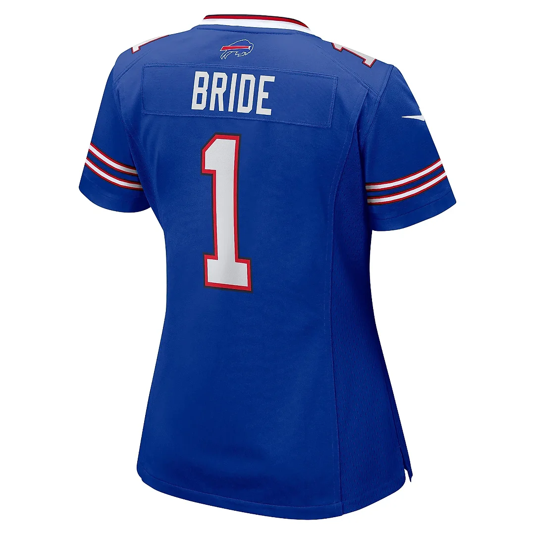 Zennovawear Women's Buffalo Bills Number 1 Bride Royal Game Jersey