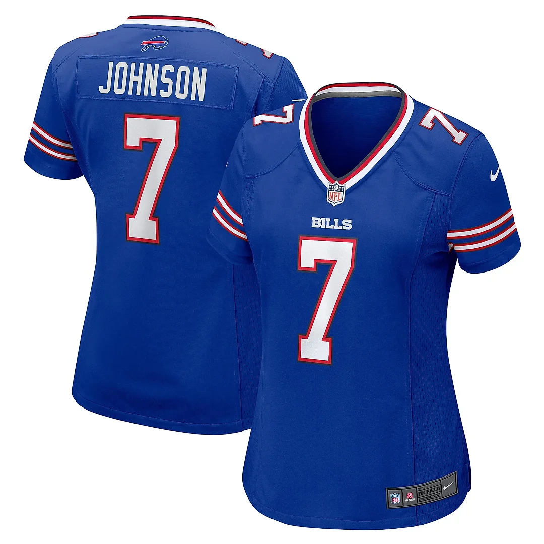 Zennovawear Women's Buffalo Bills Taron Johnson Royal Game Player Jersey