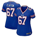 Zennovawear Women's Buffalo Bills Travis Clayton Royal Game Jersey