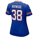 Zennovawear Women's Buffalo Bills Tre Norwood Royal Team Game Jersey