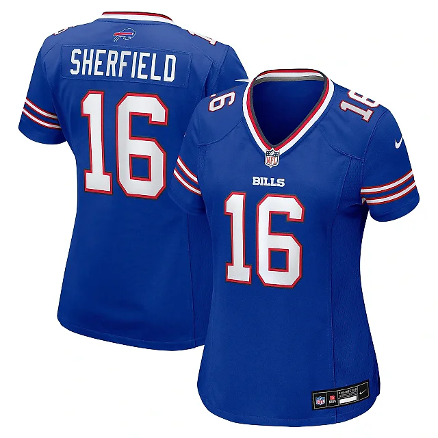 Zennovawear Women's Buffalo Bills Trent Sherfield Royal Game Player Jersey