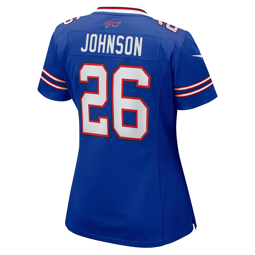 Zennovawear Women's Buffalo Bills Ty Johnson Royal Team Game Jersey