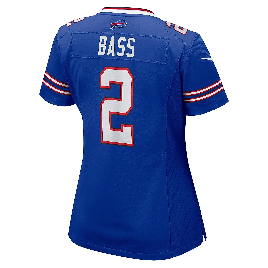 Zennovawear Women's Buffalo Bills Tyler Bass Royal Game Jersey