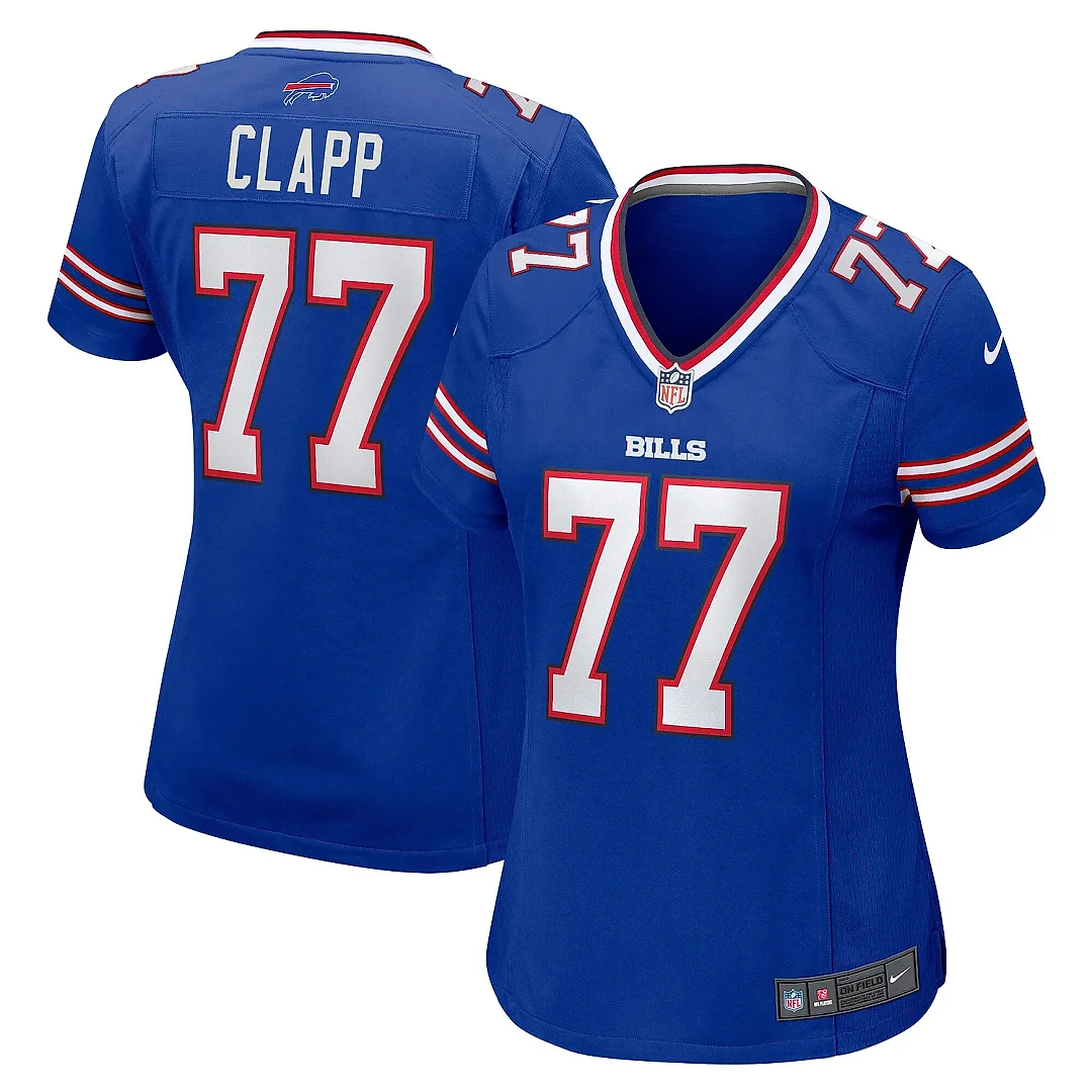 Zennovawear Women's Buffalo Bills Will Clapp Royal Team Game Jersey