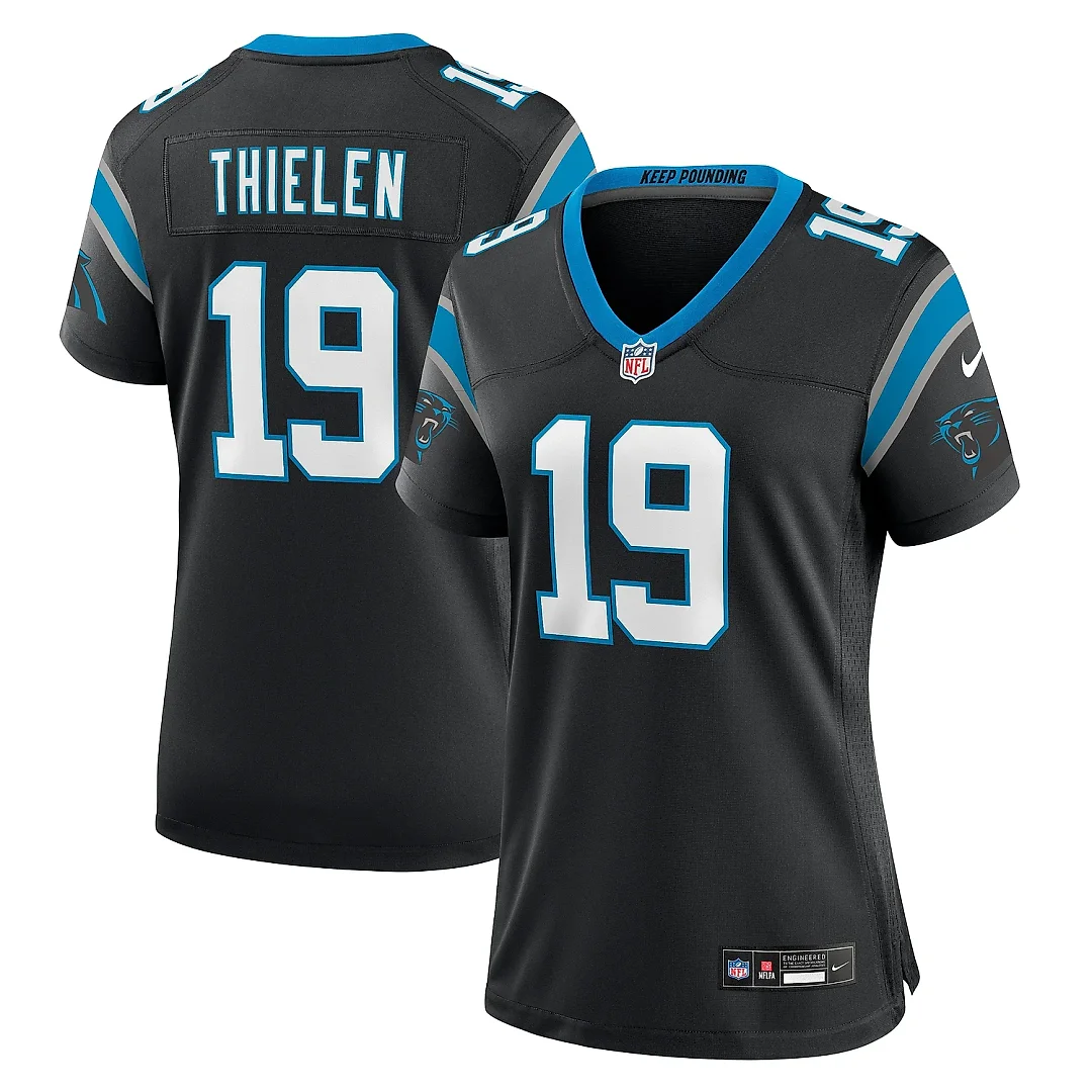 Zennovawear Women's Carolina Panthers Adam Thielen Black Game Player Jersey