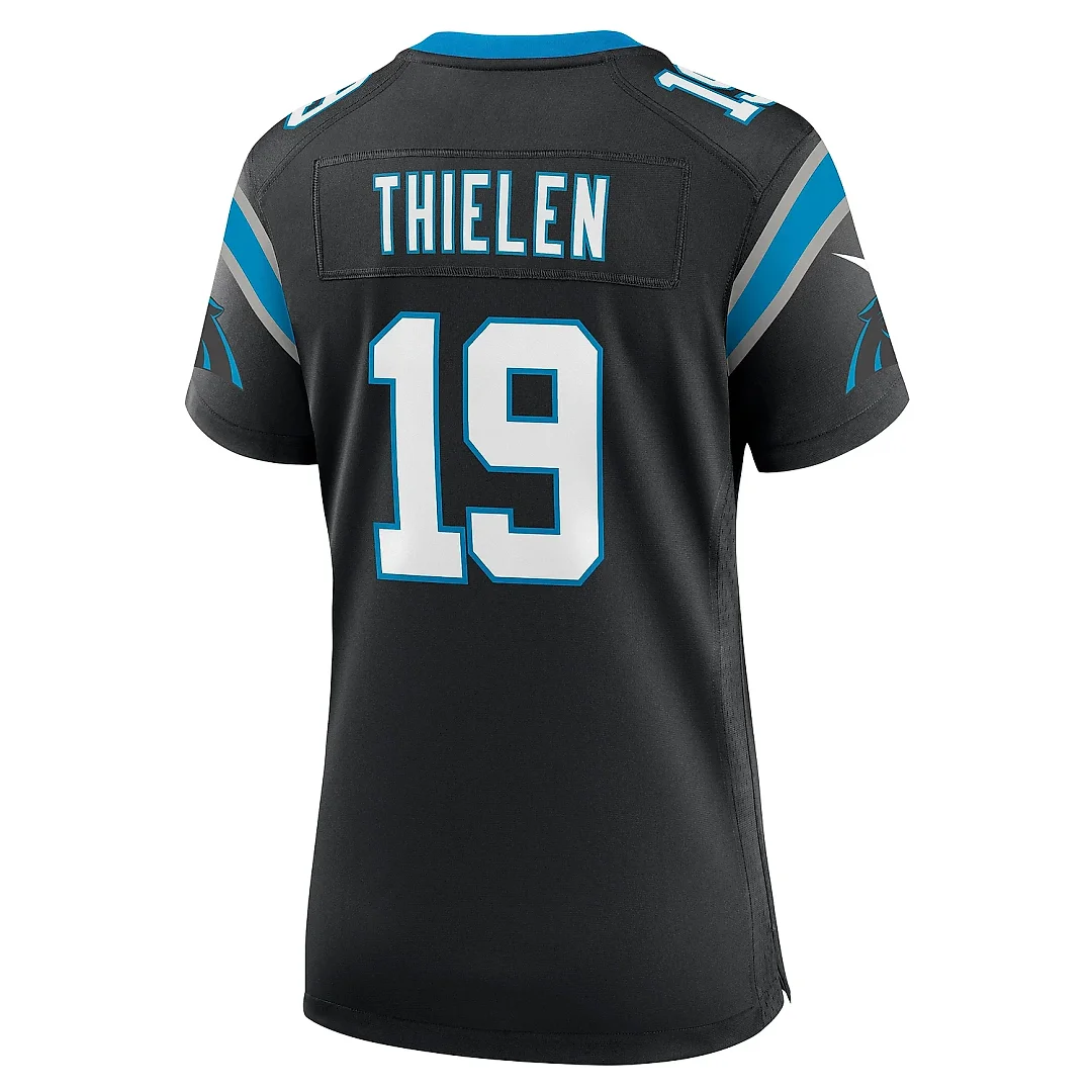 Zennovawear Women's Carolina Panthers Adam Thielen Black Team Game Jersey