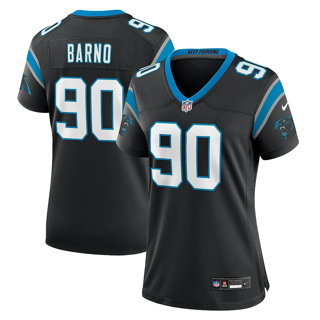 Zennovawear Women's Carolina Panthers Amare Barno Black Team Game Jersey