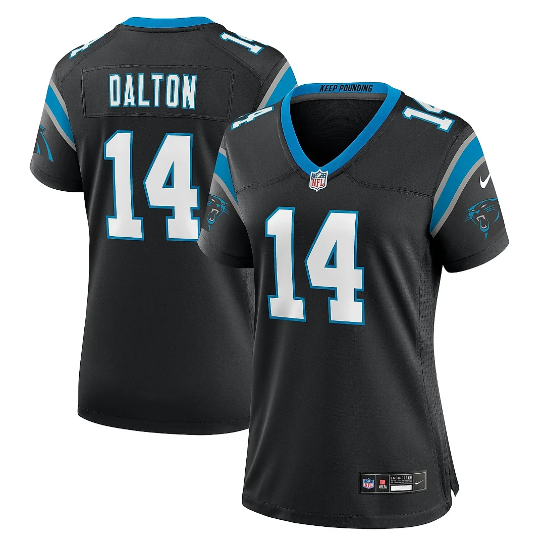 Zennovawear Women's Carolina Panthers Andy Dalton Black Team Game Jersey