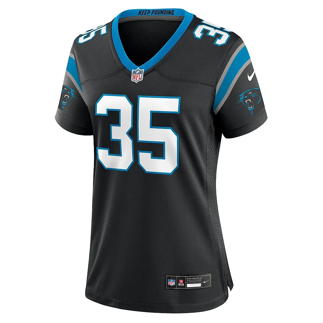 Zennovawear Women's Carolina Panthers Anthony Brown Black Game Jersey