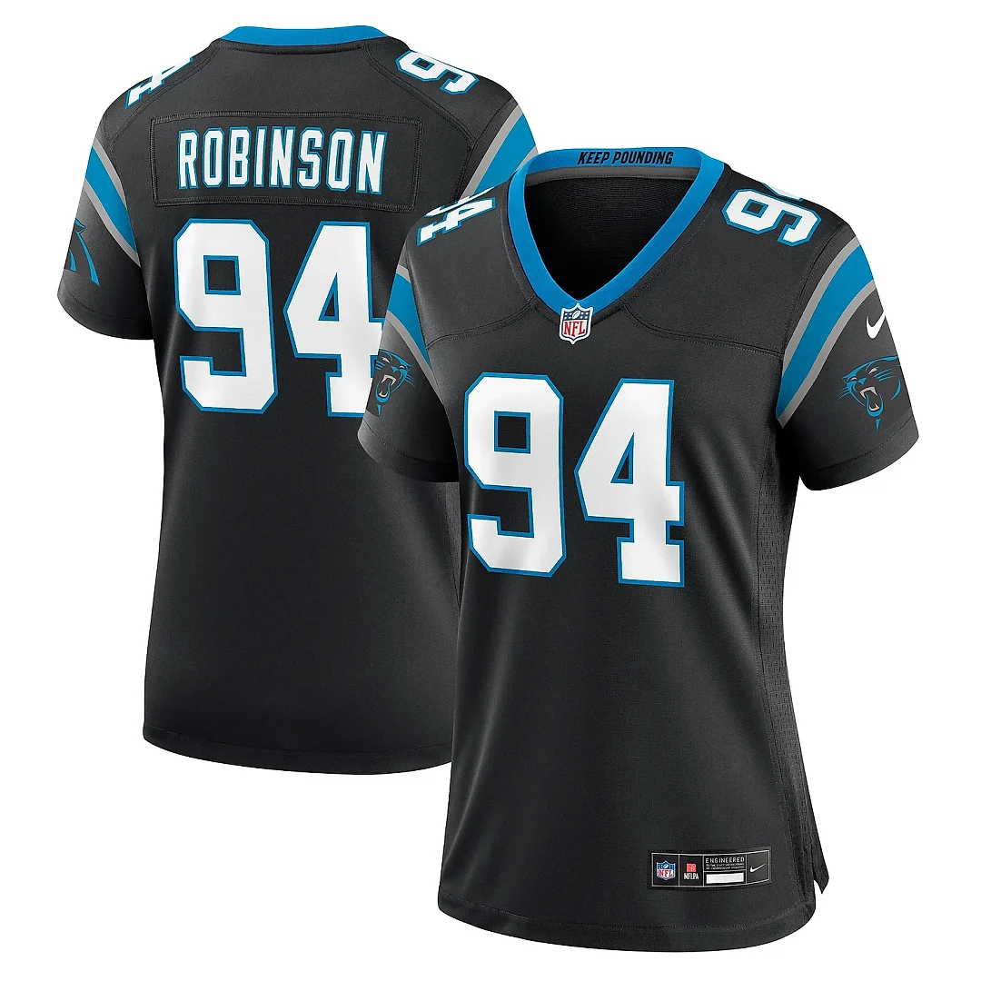 Zennovawear Women's Carolina Panthers A'Shawn Robinson Black Game Jersey