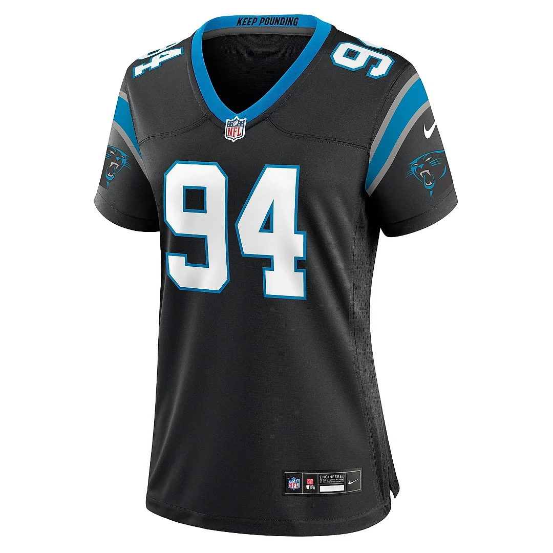 Zennovawear Women's Carolina Panthers A'Shawn Robinson Black Game Jersey