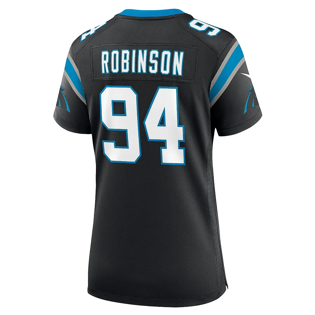 Zennovawear Women's Carolina Panthers A'Shawn Robinson Black Game Jersey