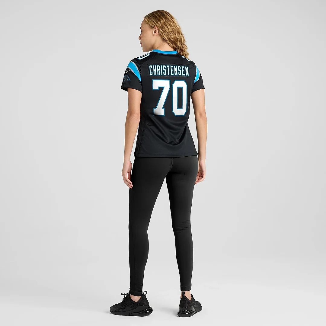 Zennovawear Women's Carolina Panthers Brady Christensen Black Team Game Jersey