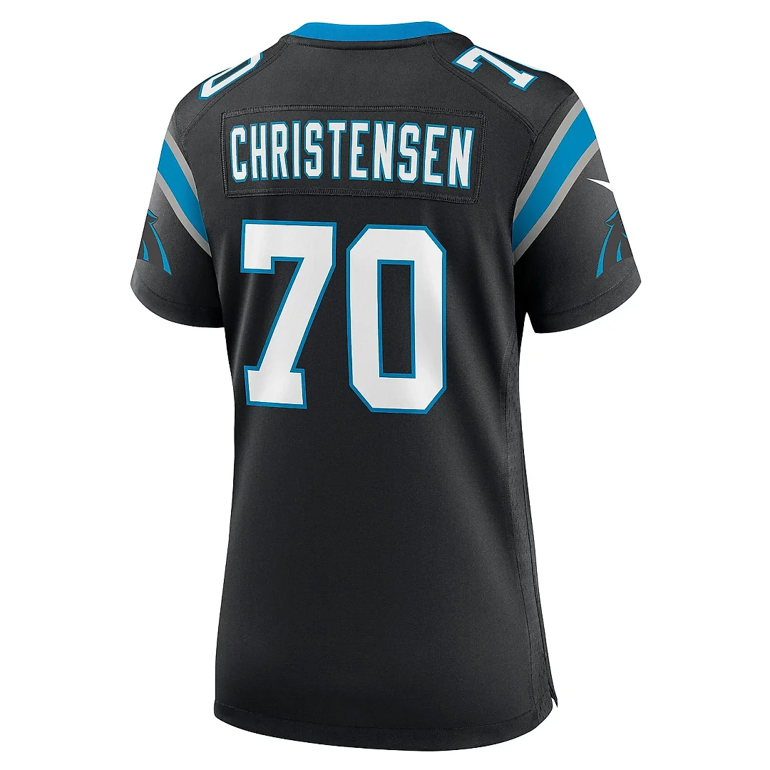 Zennovawear Women's Carolina Panthers Brady Christensen Black Team Game Jersey
