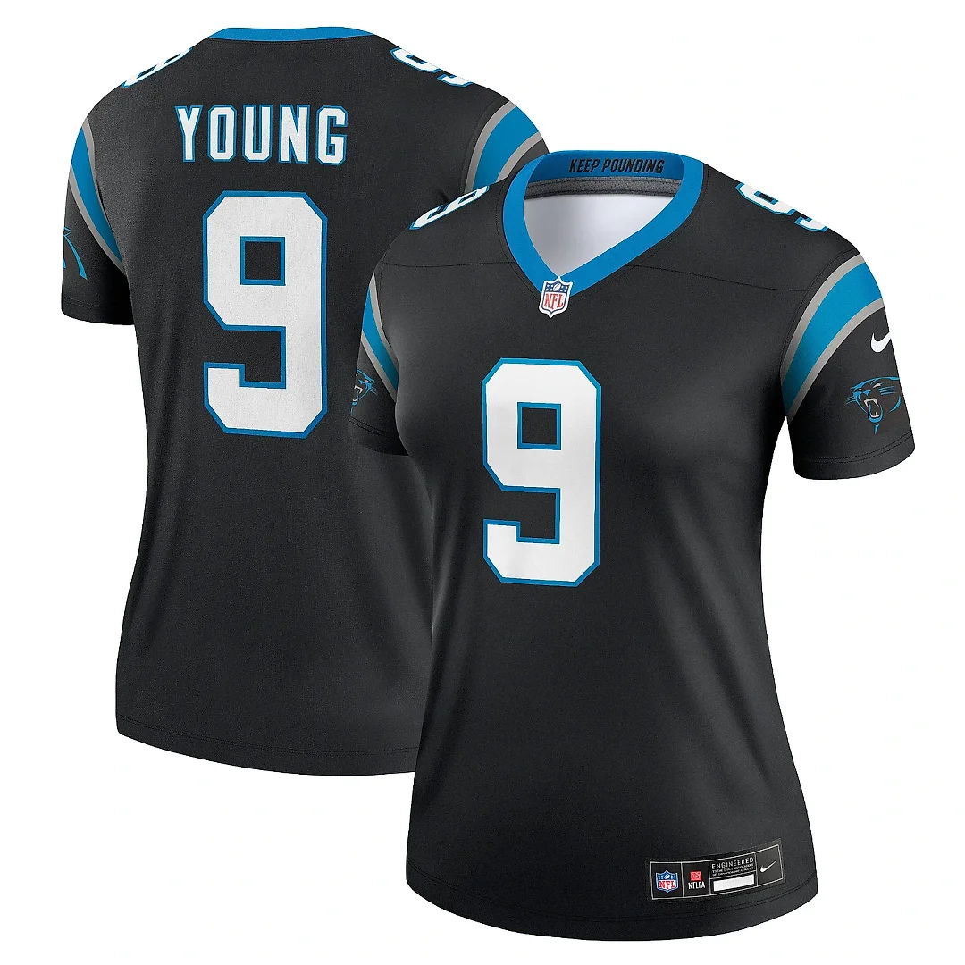 Zennovawear Women's Carolina Panthers Bryce Young Black Legend Player Performance Top