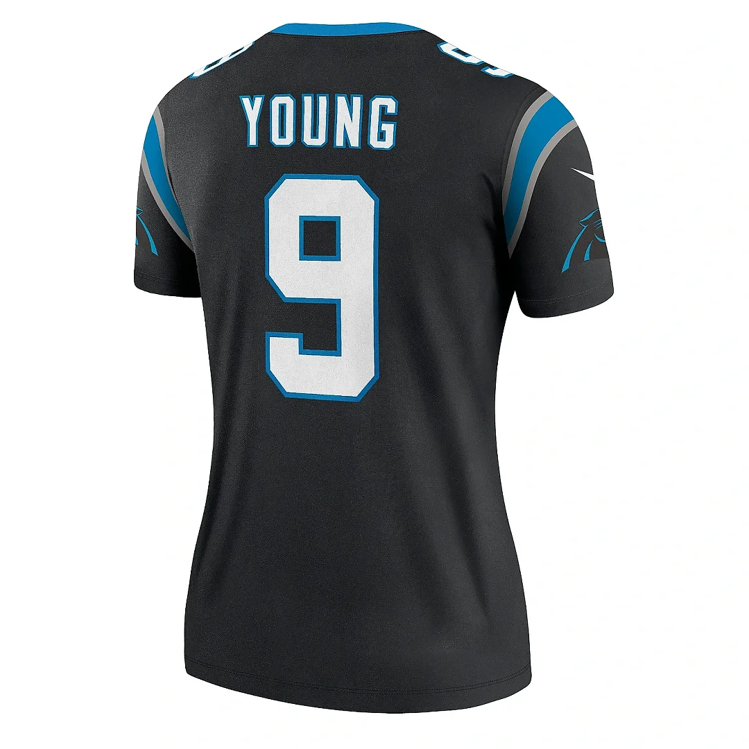 Zennovawear Women's Carolina Panthers Bryce Young Black Legend Player Performance Top