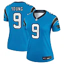 Zennovawear Women's Carolina Panthers Bryce Young Blue Alternate Legend Player Performance Top