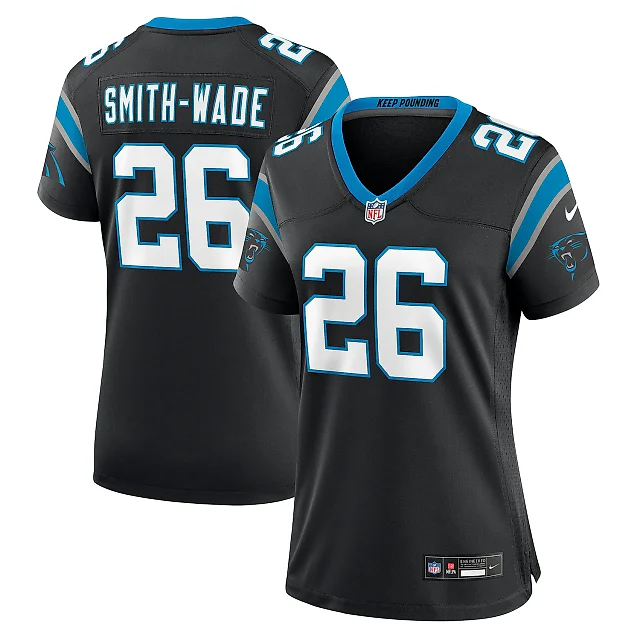 Zennovawear Women's Carolina Panthers Chau Smith-Wade Black Game Jersey