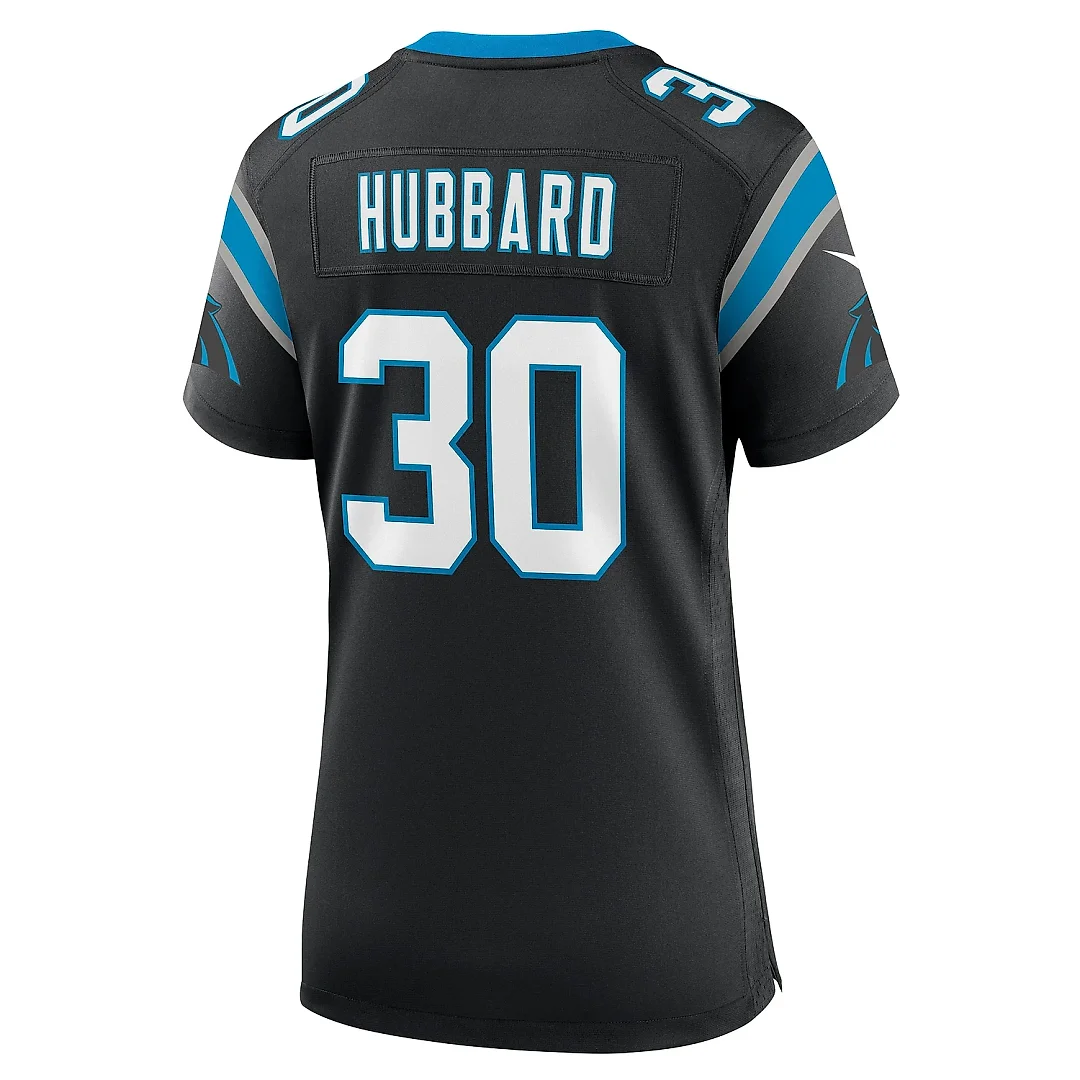 Zennovawear Women's Carolina Panthers Chuba Hubbard Black Team Game Jersey