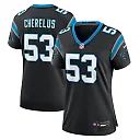 Zennovawear Women's Carolina Panthers Claudin Cherelus Black Team Game Jersey