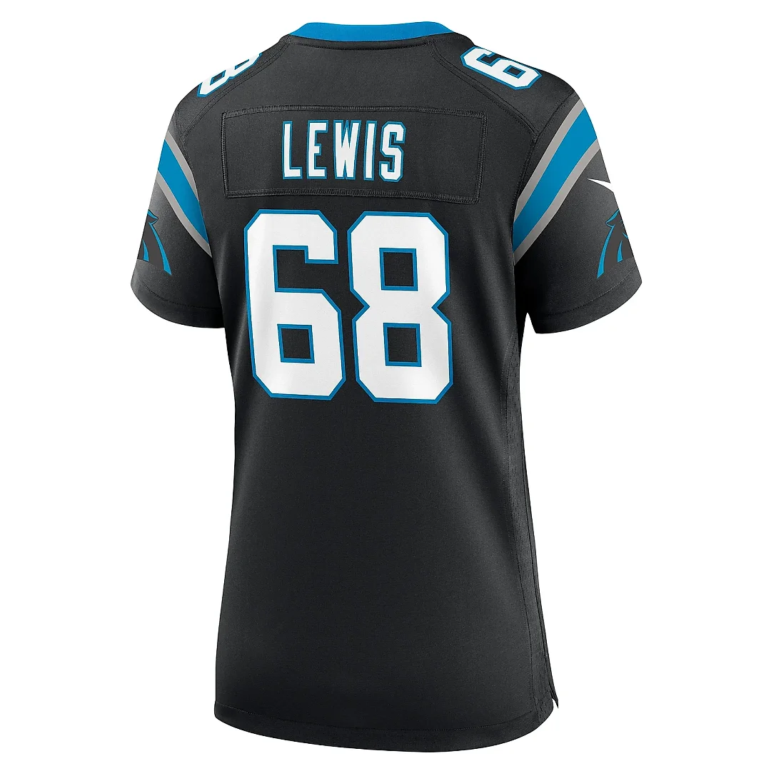 Zennovawear Women's Carolina Panthers Damien Lewis Black Game Jersey