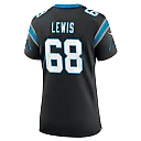 Zennovawear Women's Carolina Panthers Damien Lewis Black Game Jersey