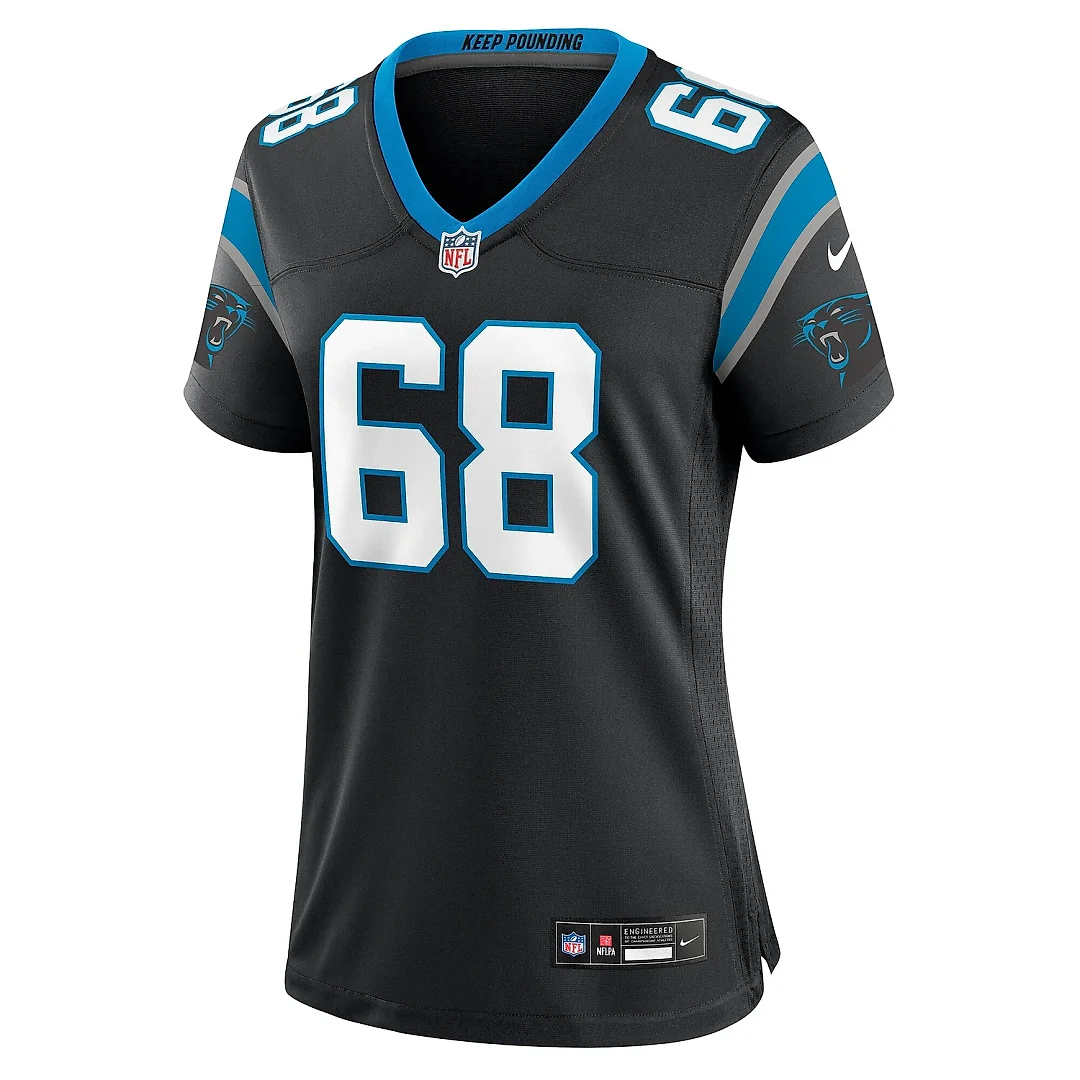 Zennovawear Women's Carolina Panthers Damien Lewis Black Game Jersey