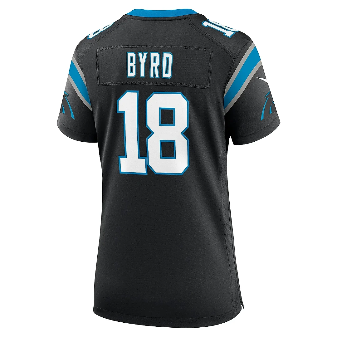 Zennovawear Women's Carolina Panthers Damiere Byrd Black Game Player Jersey
