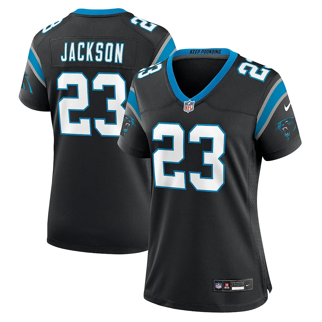 Zennovawear Women's Carolina Panthers Dane Jackson Black Game Jersey